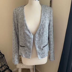 Black and white blazer